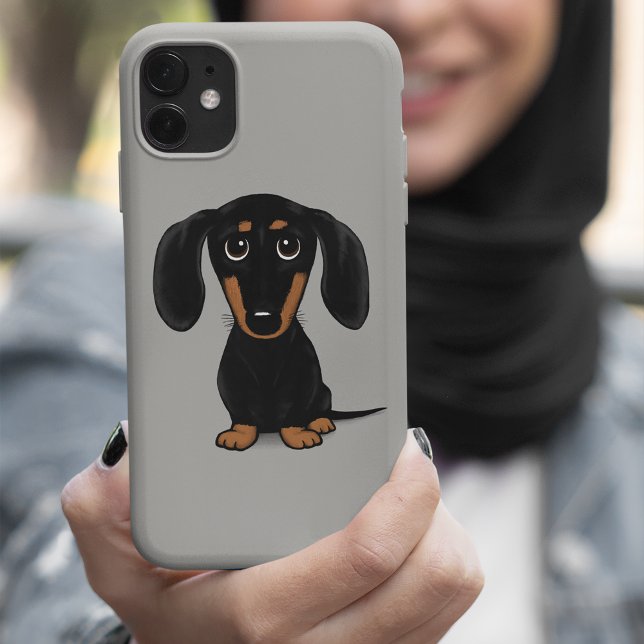 Cute Short Haired Black and Tan Dachshund Case-Mate iPhone Case (Creator Uploaded)