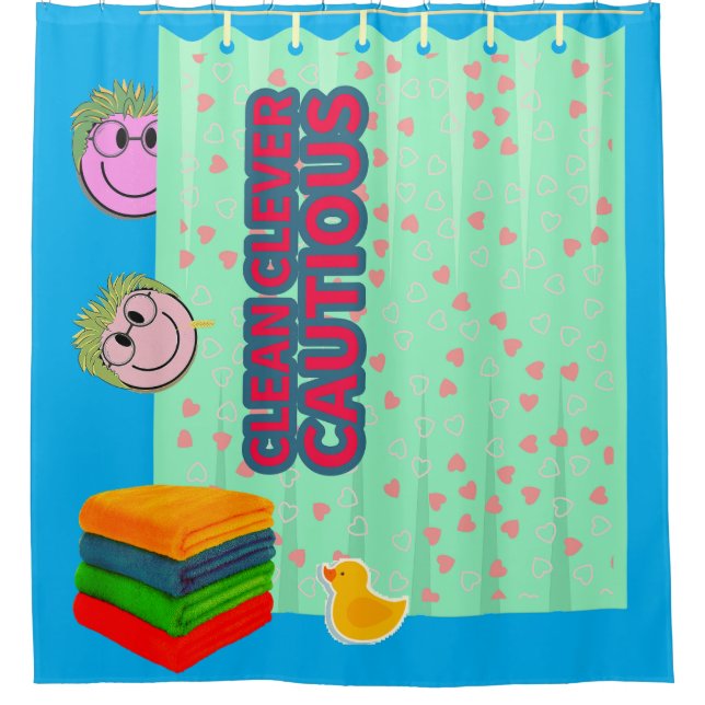 CUTE SHOWER CURTAIN! (Front)