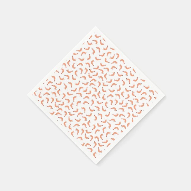 Cute shrimp customizable incl. background colour napkin (Corner)