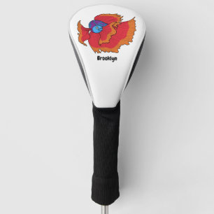 Cute Siamese fighting fish betta cartoon  Golf Head Cover