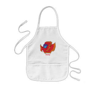 Cute Siamese fighting fish betta cartoon Kids Apron