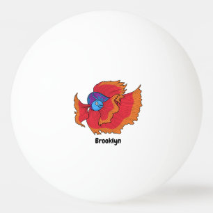 Cute Siamese fighting fish betta cartoon Ping Pong Ball
