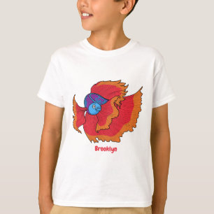 Cute Siamese fighting fish betta cartoon T-Shirt