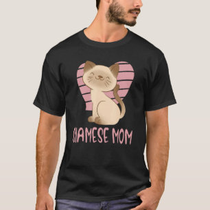 Cute Siamese Mom Crazy Cat Lady Kitty Fur Mama T-Shirt
