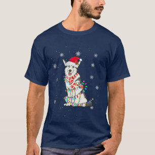 Cute Siberian Husky Christmas Dog Lights Christmas T-Shirt