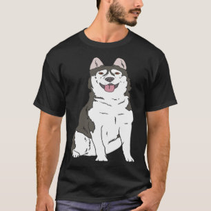 Cute Siberian Husky dog  Husky graphics T-Shirt