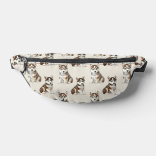 Cute Siberian Husky Dog Pattern Fanny Pack