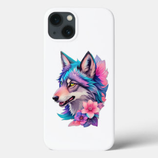 Cute Siberian Husky with flowersiPhone / iPad case