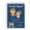 Cute Siblings Twin Birthday Party Invitation