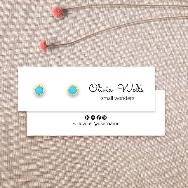 Cute Signature Script Stud Earring Display Card (Creator Uploaded)