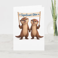 Cute Significant Otter Pun Greeting Card