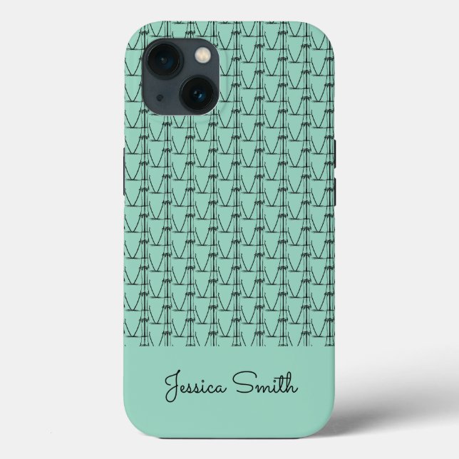 Cute Silhouette Coconut Trees  Case-Mate iPhone Case (Back)