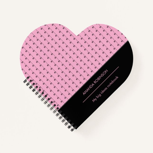 Cute Silhouette Coconut trees Notebook (Front)