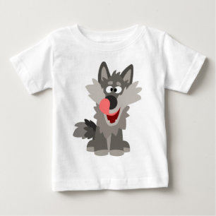 Cute Silly Cartoon Wolf Baby T-Shirt