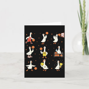 Cute Silly Goose Playing Basball Sport Mom Dad Card