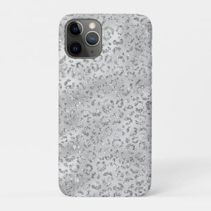 Cute Silver Cheetah Leopard Skin Print Pattern iPhone 11 Pro Case