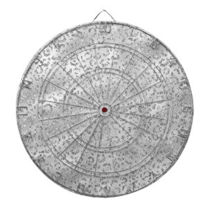 Cute Silver Cheetah Leopard Skin Print Pattern Dartboard