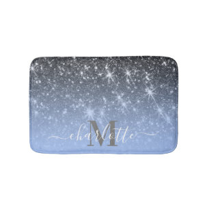 Cute Silver Glitter Bath Mat