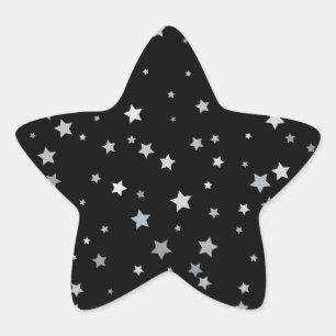 Cute Silver Stars pattern   Any background color  Star Sticker