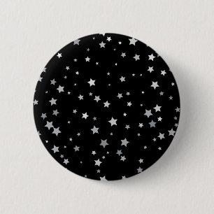 Cute Silver Stars pattern Any background colour 2 Inch Round Button
