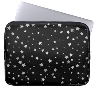 Cute Silver Stars pattern   Any background colour  Laptop Sleeve