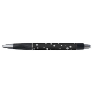 Cute Silver Stars pattern   Any background colour  Pen