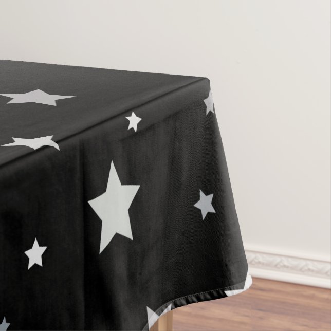 Cute Silver Stars pattern | Any background colour  Tablecloth (In Situ)