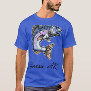 Cute Silvers Coho Salmon Fishing Art Juneau Alaska T-Shirt
