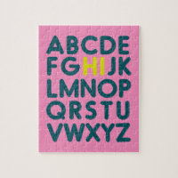 Cute Simple Alphabet Letter Art in Pink