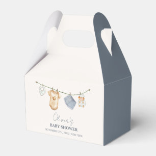 Cute Simple Boho Clothesline Baby Shower  Favor Box
