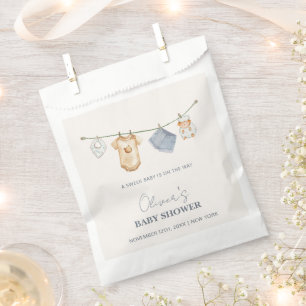 Cute Simple Boho Clothesline Baby Shower  Favour Bag