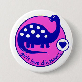 Cute Simple Bright Blue Pink Dinosaur for Girls