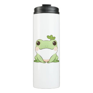 Cute Simple Chibi Frog Nature Kawaii Design Thermal Tumbler