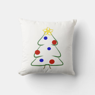 Cute simple Christmas drawing Throw Pillow