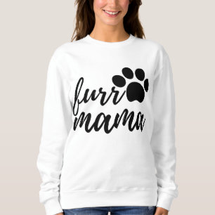 Cute simple design womens black cat lover mom sweatshirt