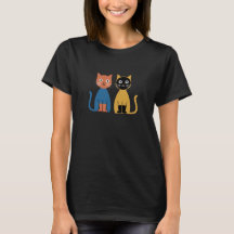 Cute simple design womens black cat lover