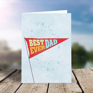 Cute Simple Father's Day Pennant Best Ever Dad Card