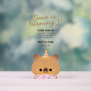 Cute Simple Fun Birthday Party Acrylic Sign
