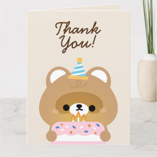 Cute Simple Fun Birthday Party Thank You Card