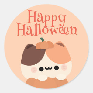 Cute Simple Fun Halloween Party Classic Round Sticker