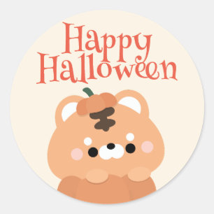 Cute Simple Fun Halloween Party Classic Round Sticker