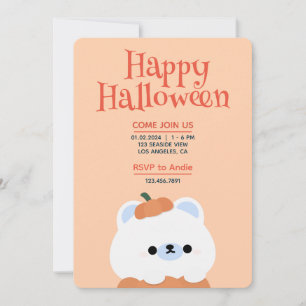 Cute Simple Fun Halloween Party Invitation