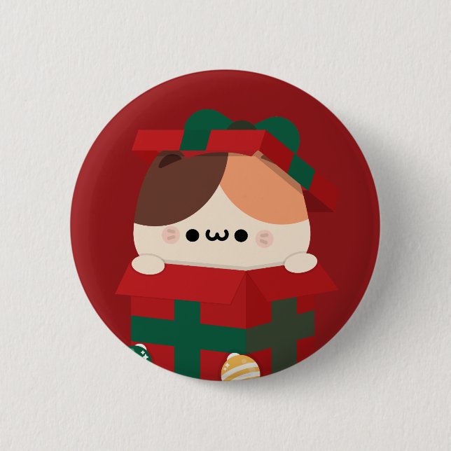 Cute Simple Fun Merry Christmas 2 Inch Round Button (Front)