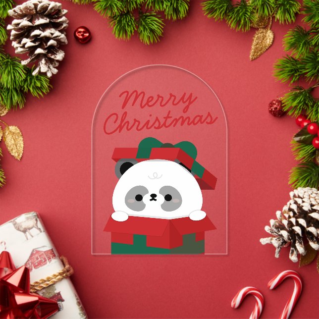 Cute Simple Fun Merry Christmas Acrylic Invitations (Insitu (Holiday))