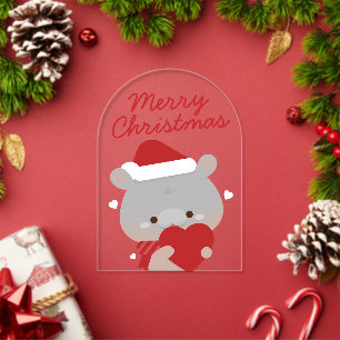Cute Simple Fun Merry Christmas Acrylic Invitations