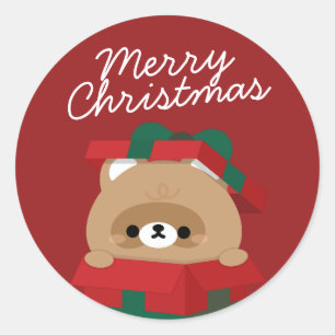 Cute Simple Fun Merry Christmas Classic Round Sticker