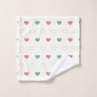 Cute Simple Heart Pattern Bath Towel Set