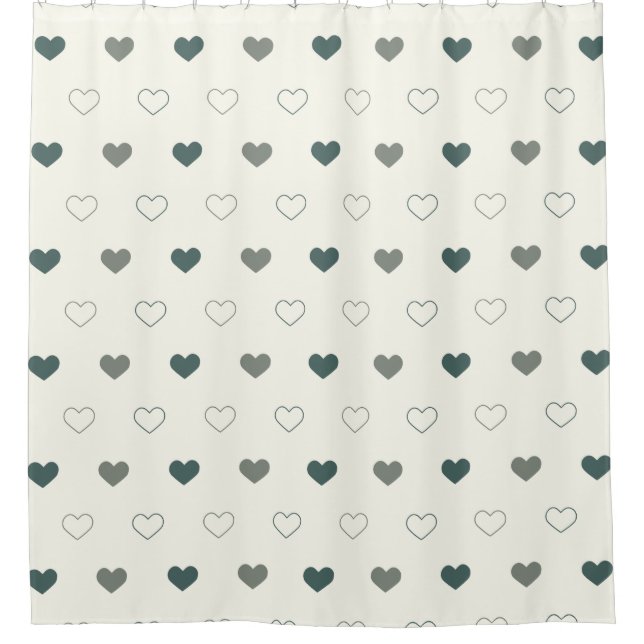 Cute Simple Heart Pattern green cream (Front)