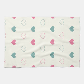Cute Simple Heart Pattern Kitchen Towel