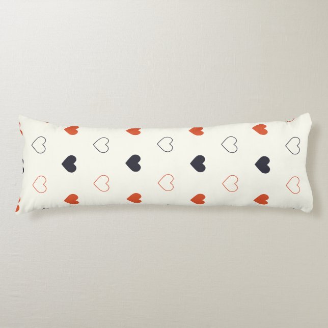 Cute Simple Heart Seamless Pattern  Body Pillow (Front)